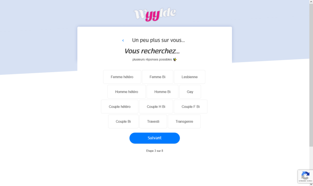 Inscription Wyylde 3 : Recherche