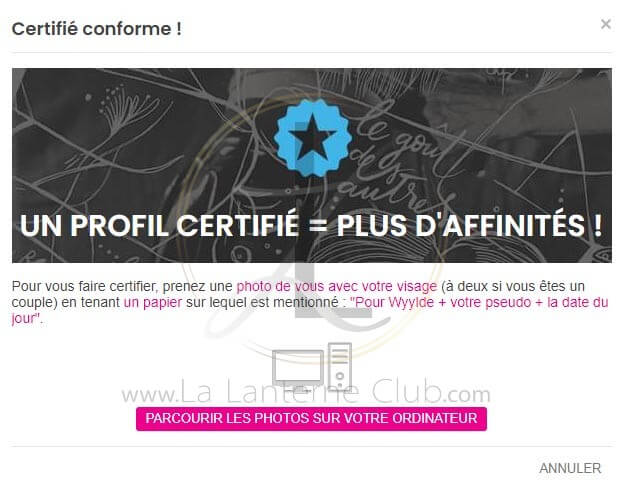 Certification du profil sur wyyldz