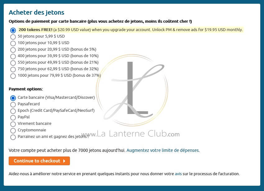 achat jetons chaturbate