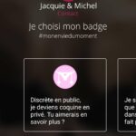 Application J&M contacts : Inscription (Badge)