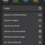 Jacquie et Michel contact : sur l'écran d'accueil IOS