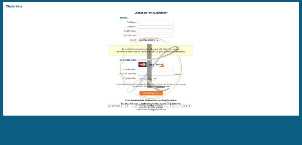 paiement abonnement chaturbate