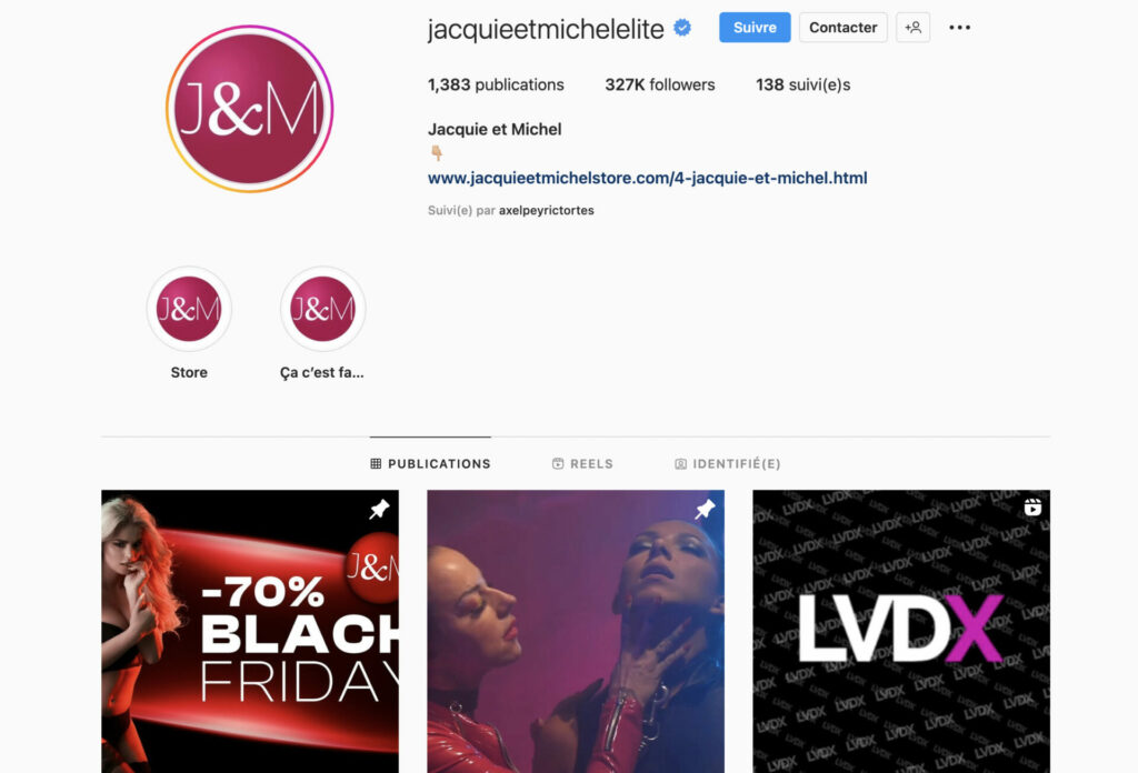Jacquie et Michel : compte Insta