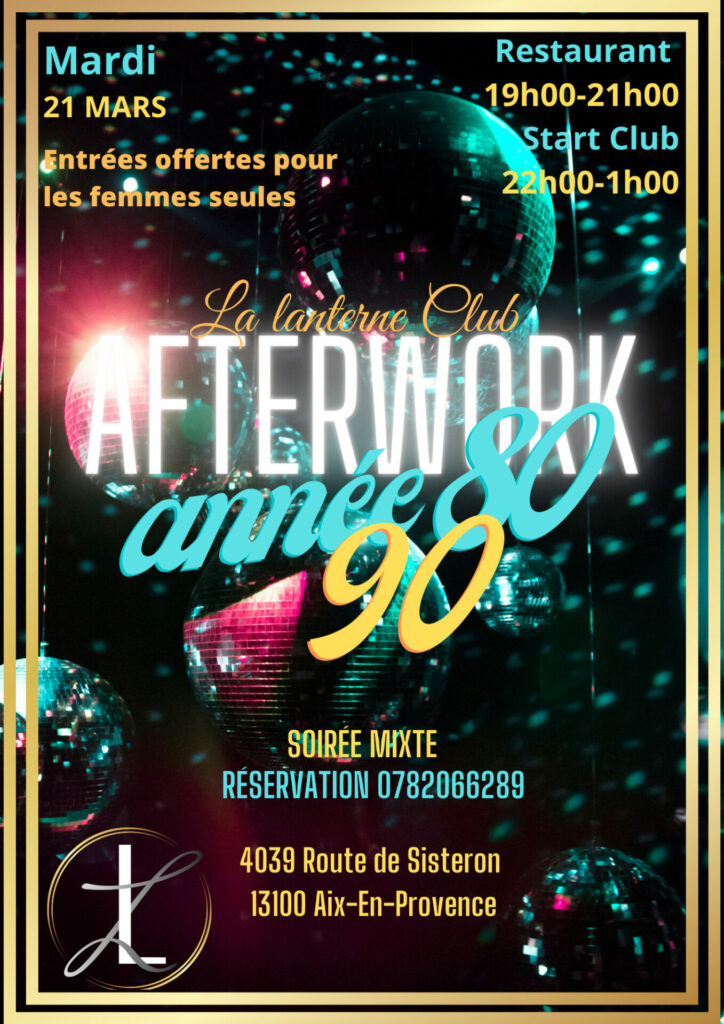 Soirée année 80 & 90 soirée mixte