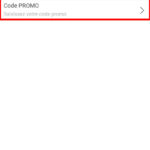 04. Cliquer sur "Code PROMO"
