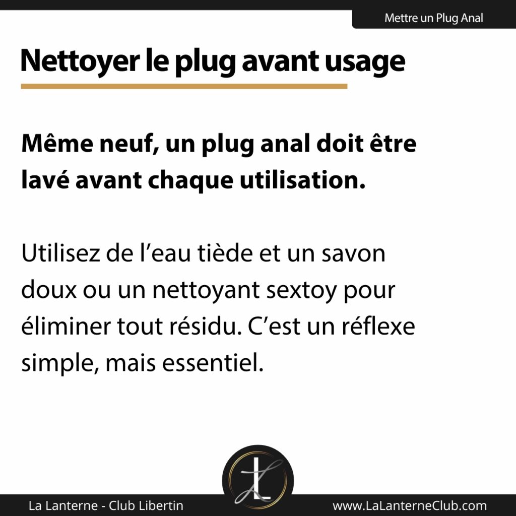 nettoyer plug avant utilisation