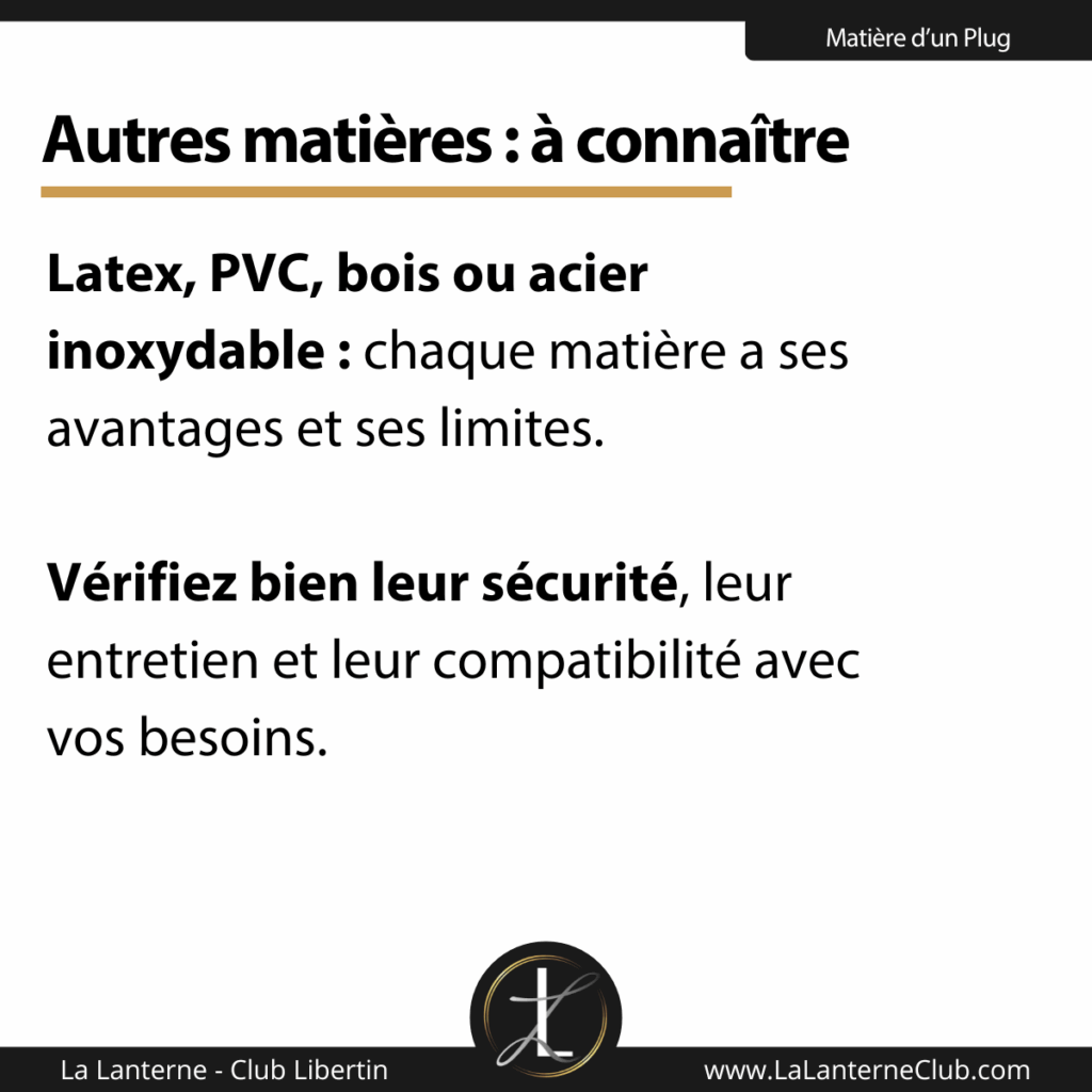 plug anal autres matieres