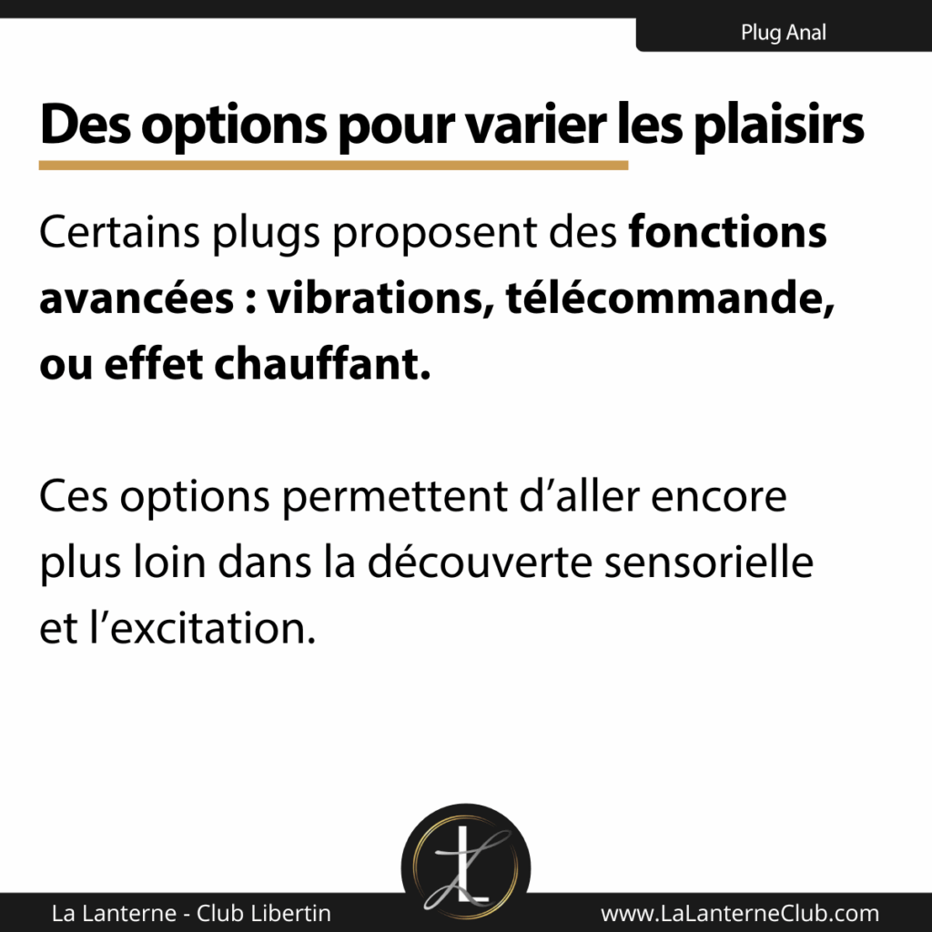 plug anal fonctionnalites vibrantes