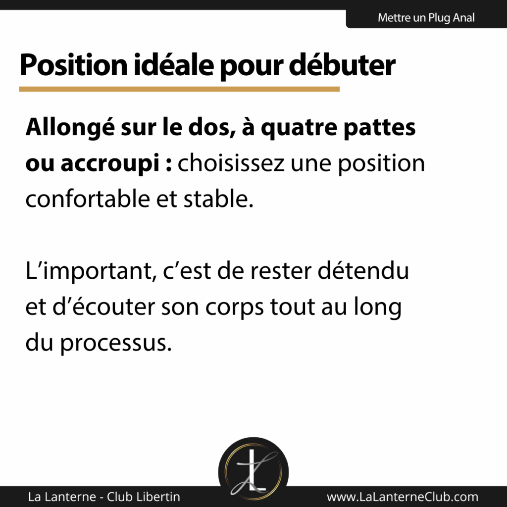 position pour mettre plug anal