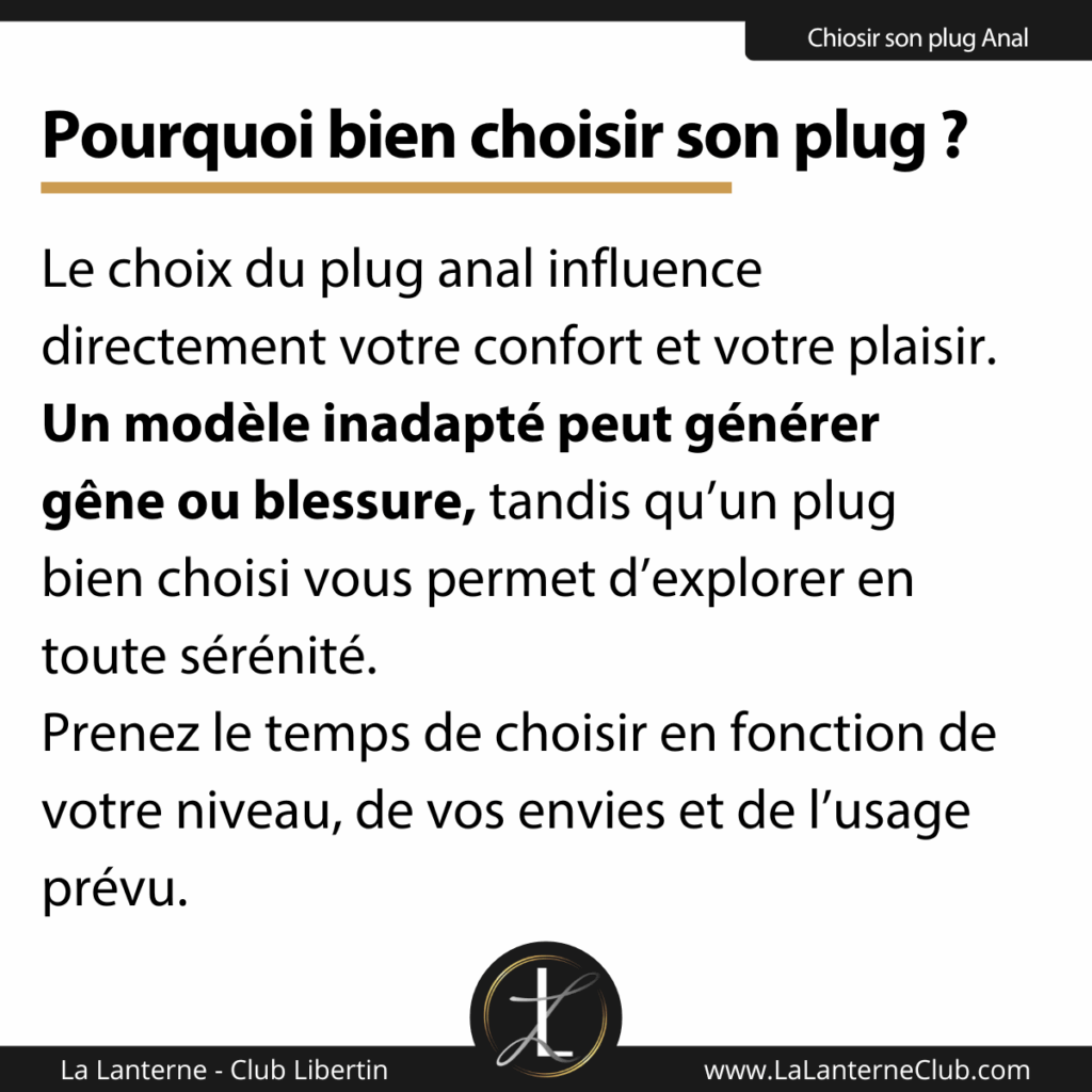 pourquoi choisir plug anal