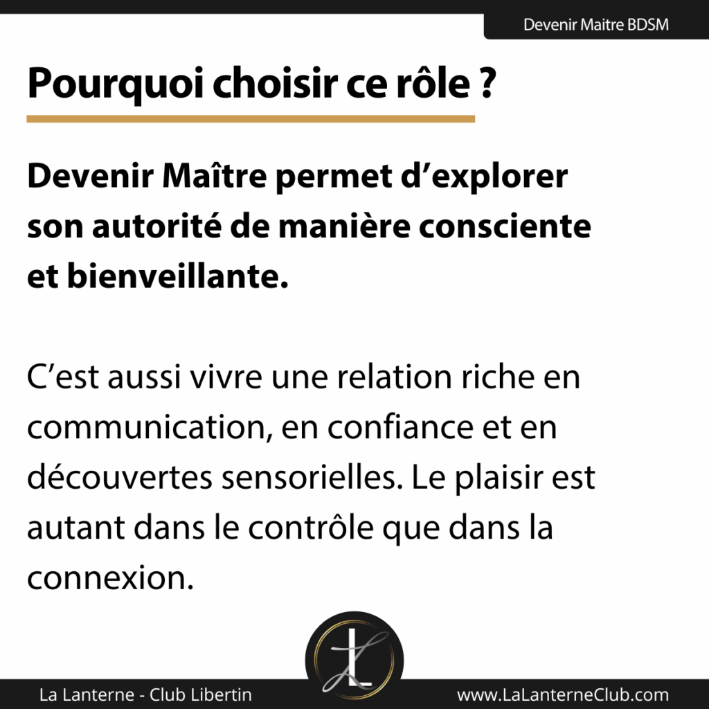 pourquoi devenir maitre bdsm
