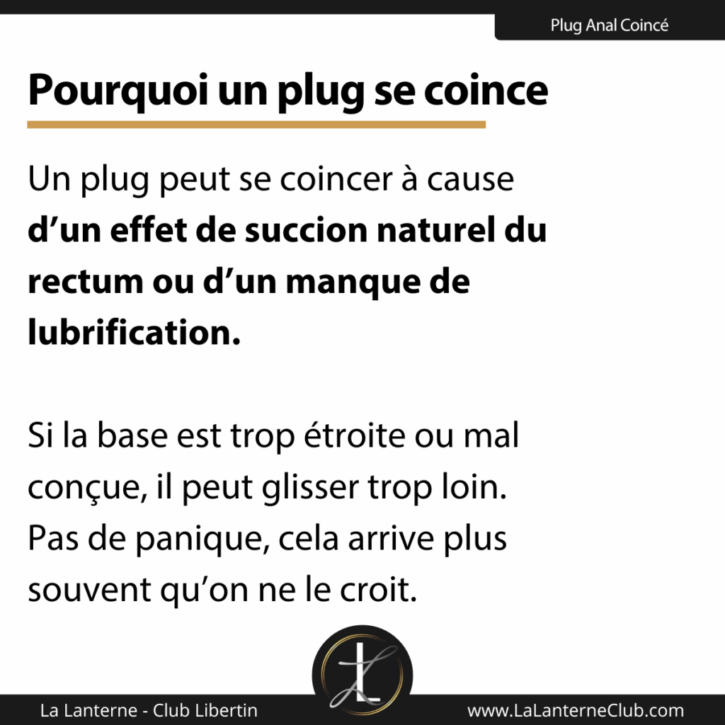 pourquoi plug anal se coince