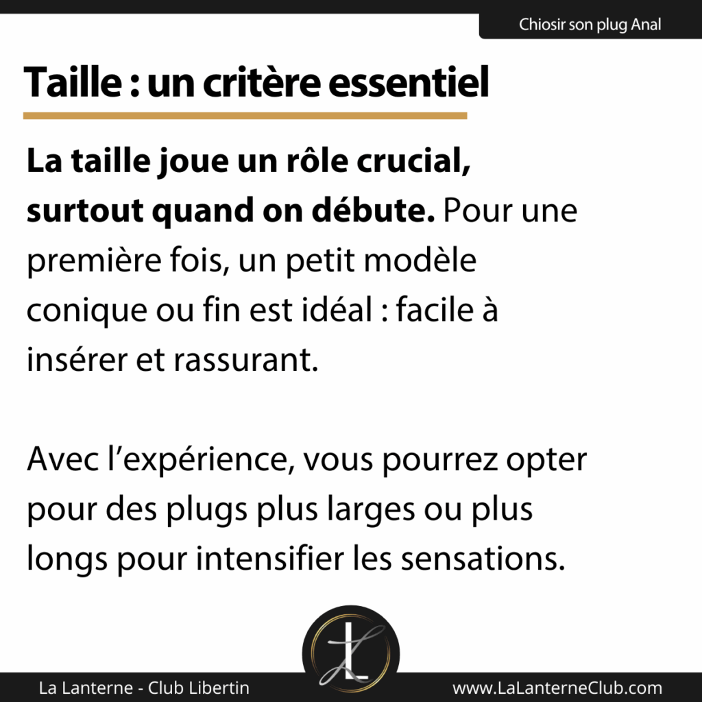 taille plug anal debutant